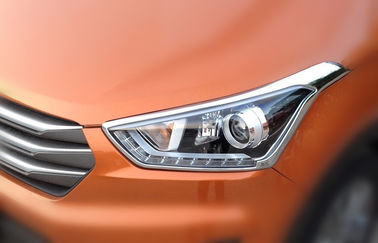 ประเทศจีน ไฟหน้าหน้ารถโครเมี่ยมครอบคลุมครอบตัดเย็บประดับประดาสำหรับ Hyundai IX25 ผู้ผลิต
